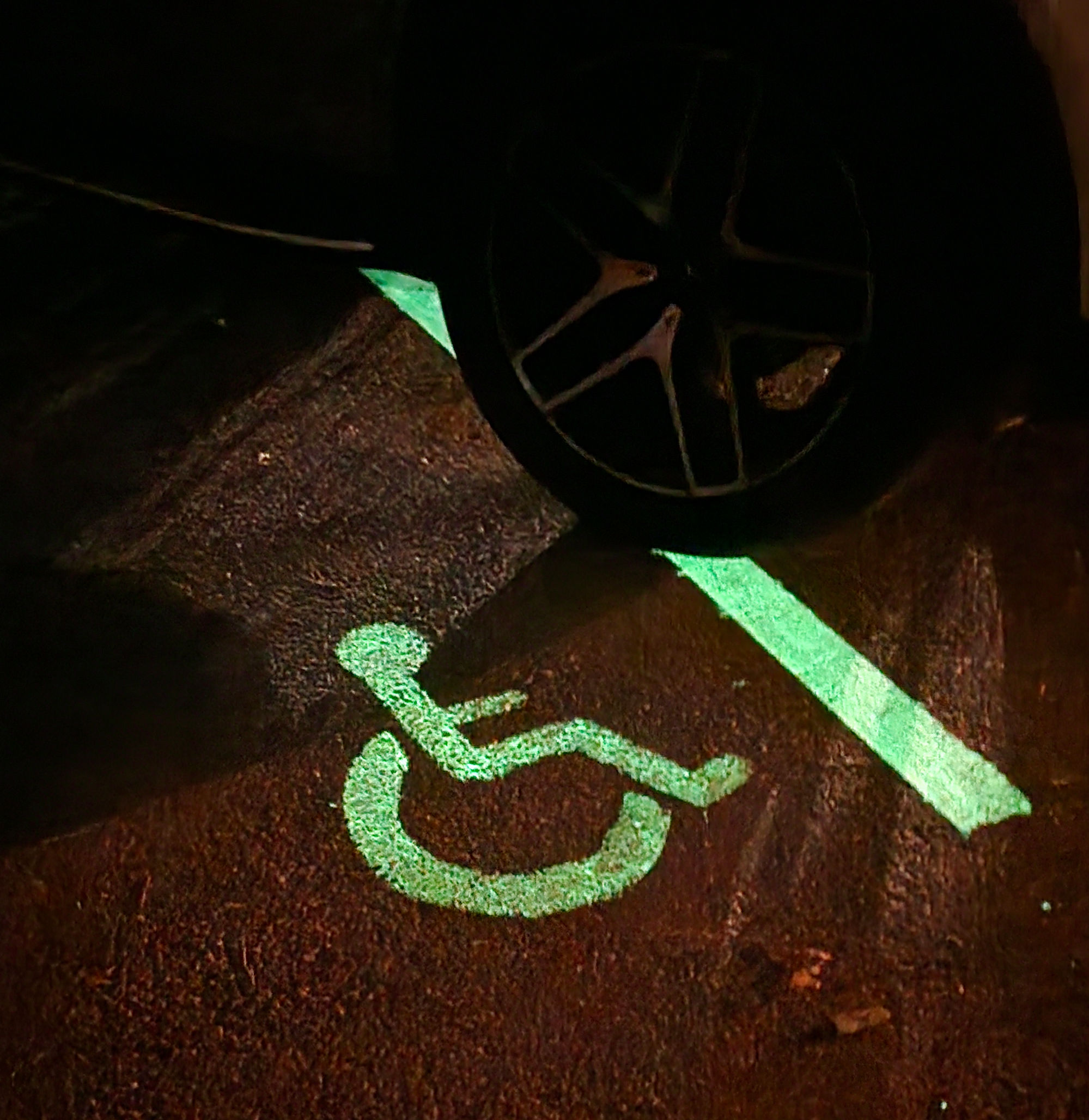 Photoluminescent road marking paint