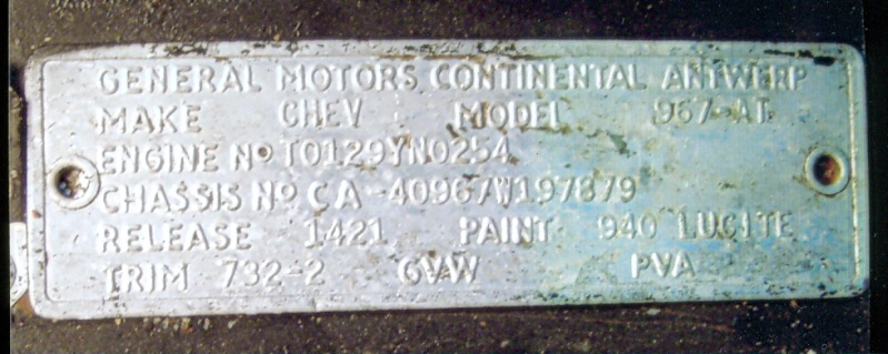 GENERAL MOTORS car color code - GENERAL MOTORS car paint